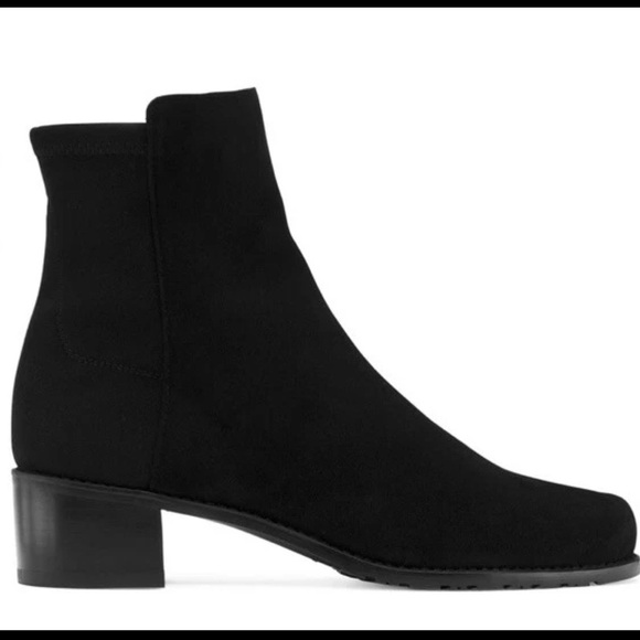 Stuart Weitzman Black Easy‎ On Reserve 5050 Suede Boots Pull On Boots 7.5 EUC